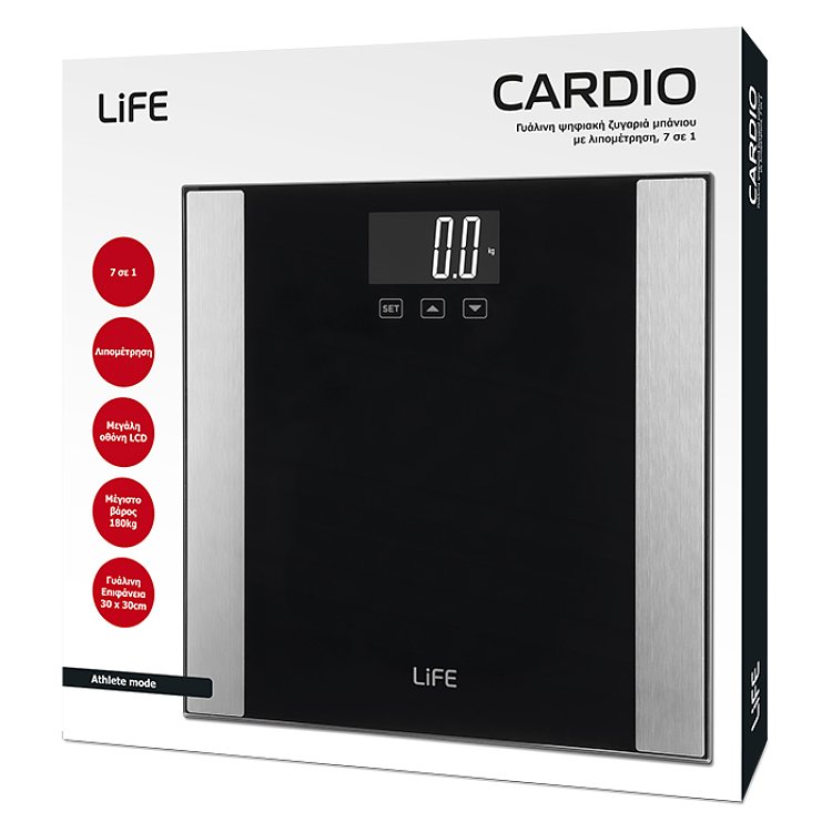 Ζυγαριά Μπάνιου Life Cardio 221-0281