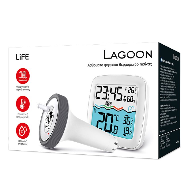 Life Lagoon Pool 221-0295 Ψηφιακό Θερμόμετρο Πισίνας