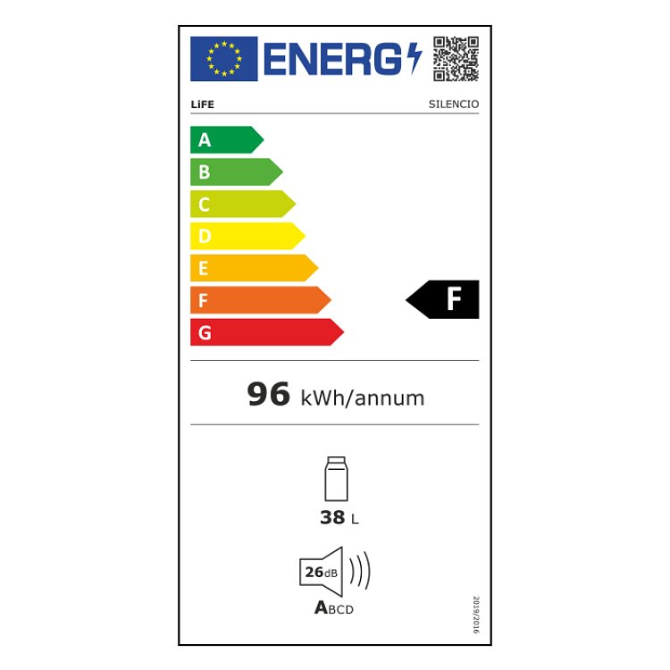 Life Silencio 221-0358 Ψυγείο Mini Bar 38L Μαύρο 51x43x41