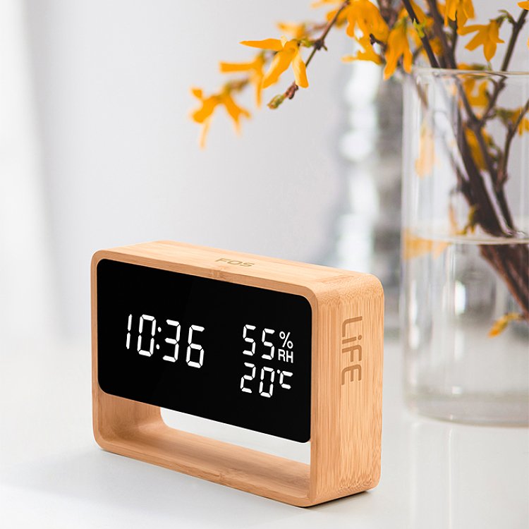 Life Fos Bamboo 221-0359 Ψηφιακό Θερμόμετρο Υγρόμετρο Μπαμπού