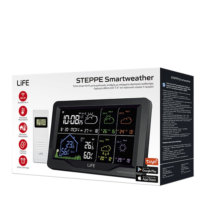 Life Steppe Smartweather TUYA 221-0362 Μετεωρολογικός Σταθμός Wi-Fi