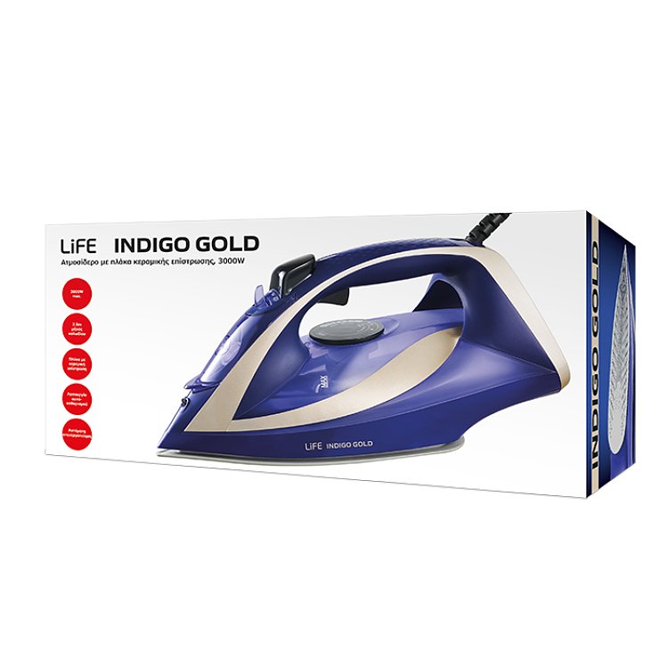 Life Indigo Gold 221-0363 Ατμοσίδερο Χρυσό 3000W