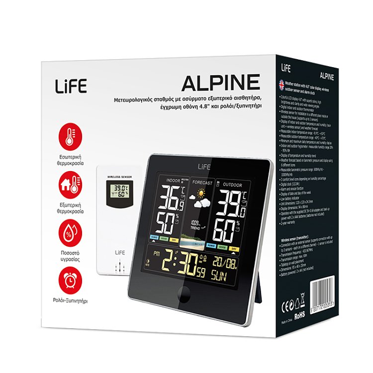 Life Alpine 221-0392 Μετεωρολογικός Σταθμός με Ασύρματο Αισθητήρα