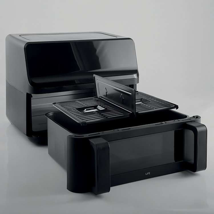 LIFE NOVELTY 2 σε 1 Διπλή και Μονή Φριτέζα Αέρος 9L 2700W 221-0411