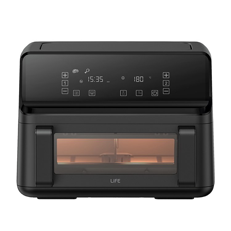 LIFE NOVELTY 2 σε 1 Διπλή και Μονή Φριτέζα Αέρος 9L 2700W 221-0411