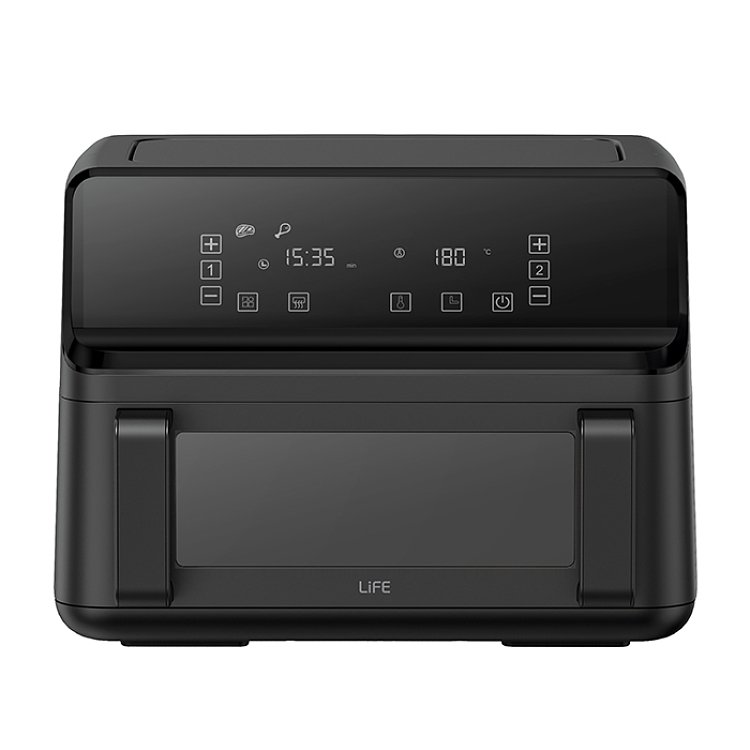 LIFE NOVELTY 2 σε 1 Διπλή και Μονή Φριτέζα Αέρος 9L 2700W 221-0411