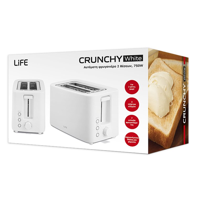 LIFE CRUNCHY Φρυγανιέρα 2 Θέσεων 750W 221-0445