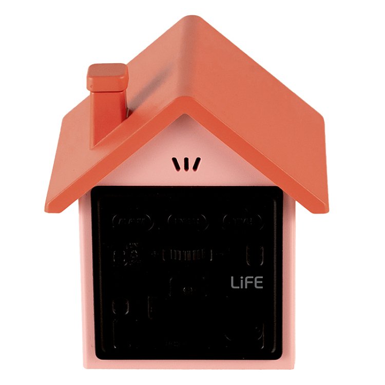 Ψηφιακό Ρολόι Ξυπνητήρι LED Life Tiny House Peach 221-0454