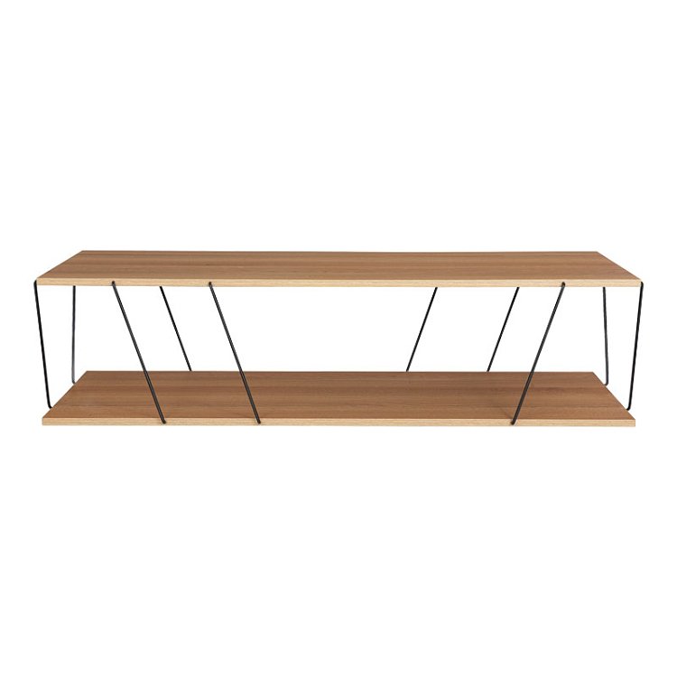 Τραπέζι σαλονιού Tars pakoworld sonoma-μαύρο 120x50x30εκ 225-000023