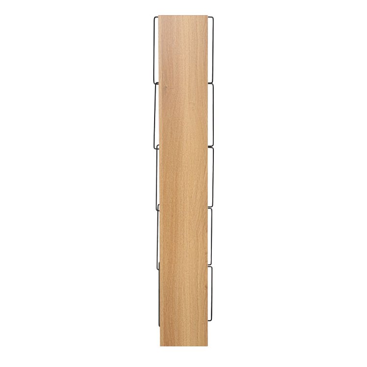 Βιβλιοθήκη mini Tars pakoworld sonoma-μαύρο 50x22x150εκ 225-000026