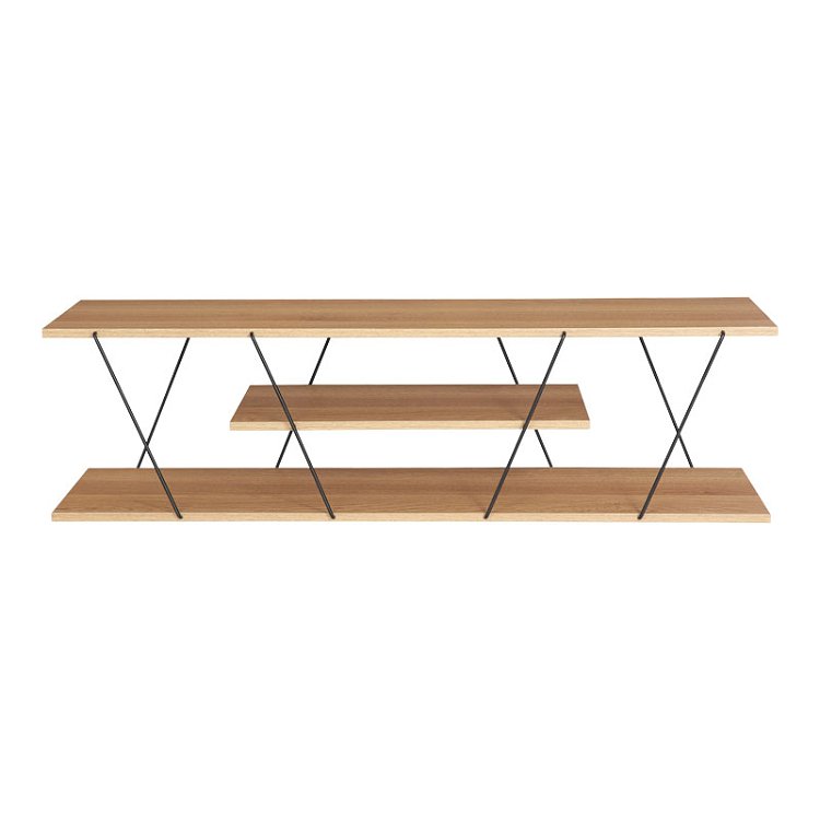 Έπιπλο τηλεόρασης Tars pakoworld sonoma-μαύρο 120x30x33εκ 225-000029