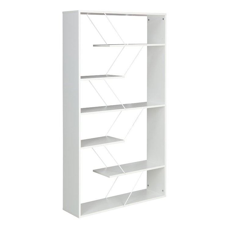 Βιβλιοθήκη Tars pakoworld λευκό 84x24x157εκ 225-000034