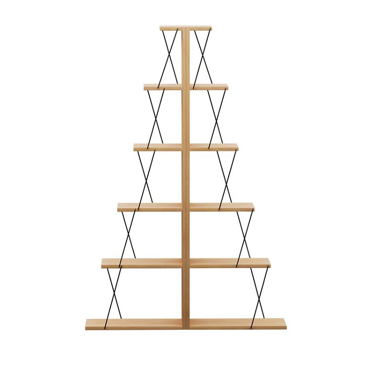 Βιβλιοθήκη mini Tars pakoworld sonoma-μαύρο 100x22x150εκ 225-000040