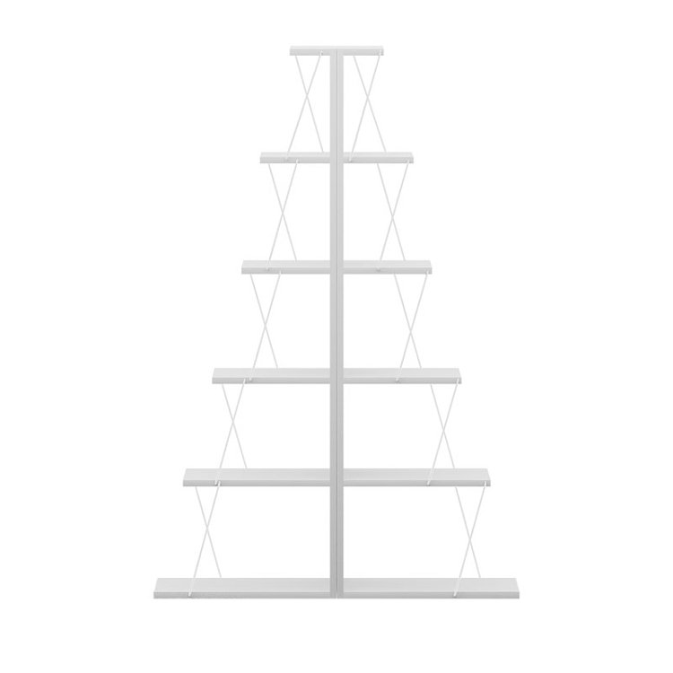 Βιβλιοθήκη mini Tars pakoworld λευκό 100x22x150εκ 225-000042