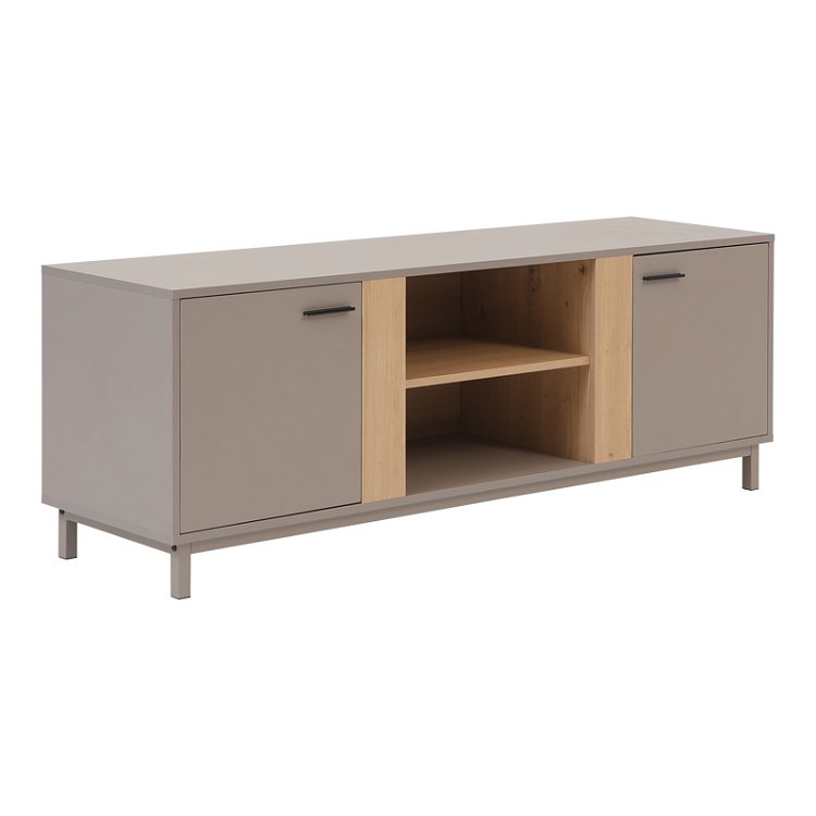 Έπιπλο τηλεόρασης Polenio pakoworld taupe με φυσικό 150x40x53εκ 225-000099