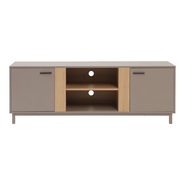 Έπιπλο τηλεόρασης Polenio pakoworld taupe με φυσικό 150x40x53εκ 225-000099