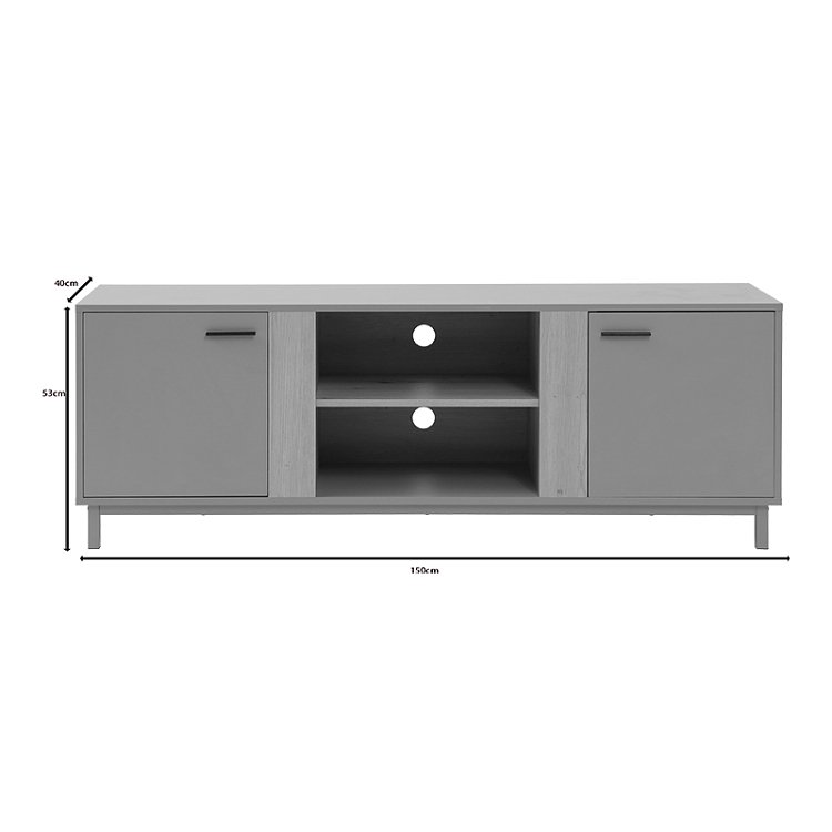 Έπιπλο τηλεόρασης Polenio pakoworld taupe με φυσικό 150x40x53εκ 225-000099