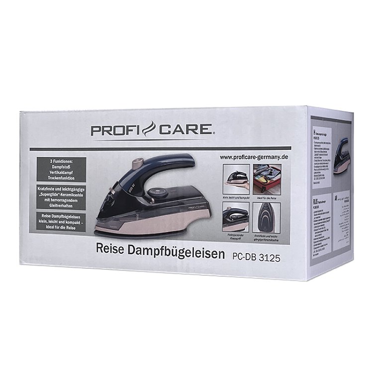 PROFI-CARE PC-DB 3125  Ατμοσίδερο Ταξιδιού 800W Μπλε-Ροζ 229-0053