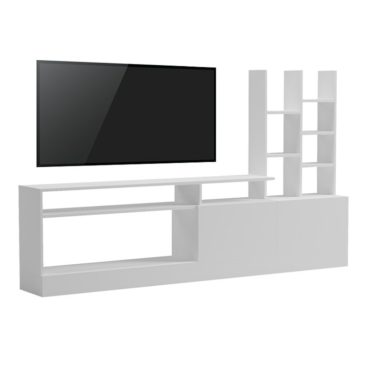 Σύνθετο σαλονιού Seruno pakoworld λευκό 170x25x100εκ 230-000067