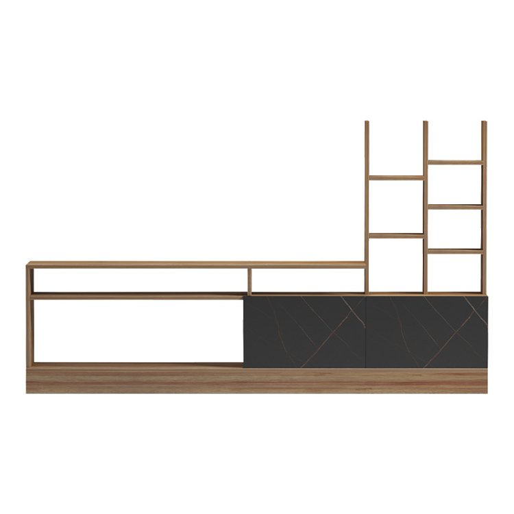 Σύνθετο σαλονιού Seruno pakoworld oak - μαύρο μαρμάρου 170x25x100εκ 230-000068