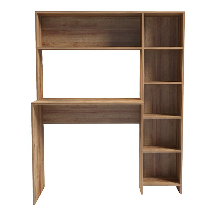 Γραφείο με βιβλιοθήκη Janson pakoworld oak 113.2x40x141.8εκ 230-000082