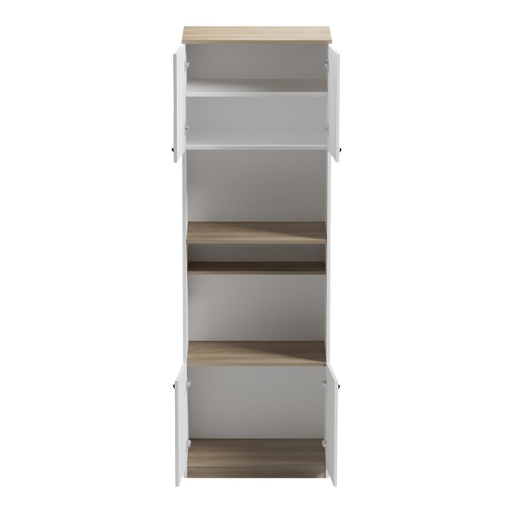 Ντουλάπα κουζίνας Rowan pakoworld σε λευκή-sonoma απόχρωση 60x42x182εκ 230-000085