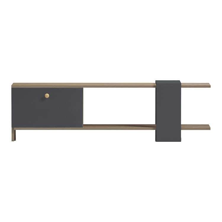 Έπιπλο τηλεόρασης Standi pakoworld σε sonoma-ανθρακί 120x25x36.8εκ 230-000200