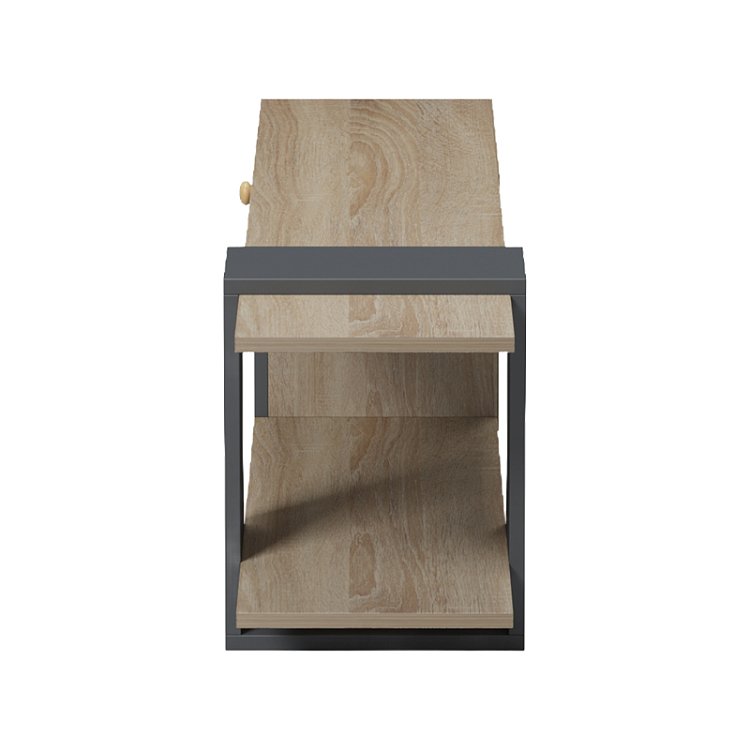 Έπιπλο τηλεόρασης Standi pakoworld σε sonoma-ανθρακί 120x25x36.8εκ 230-000200
