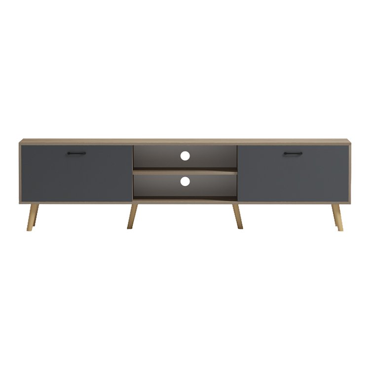 Έπιπλο τηλεόρασης Gorna pakoworld sonoma-ανθρακί 180x35x48.6εκ 230-000205