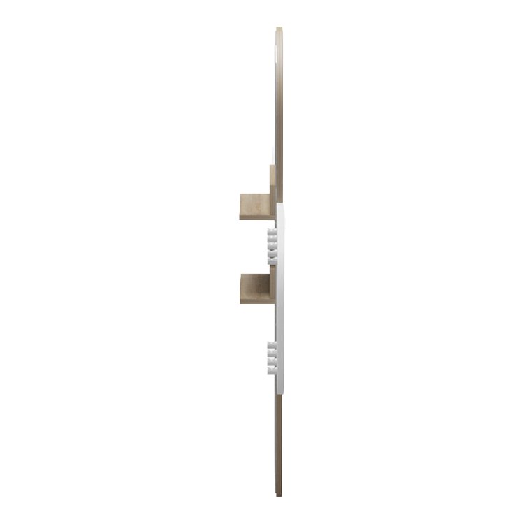 Κρεμάστρα με καθρέπτη Baunty pakoworld sonoma-λευκό 125x11x122εκ 230-000209