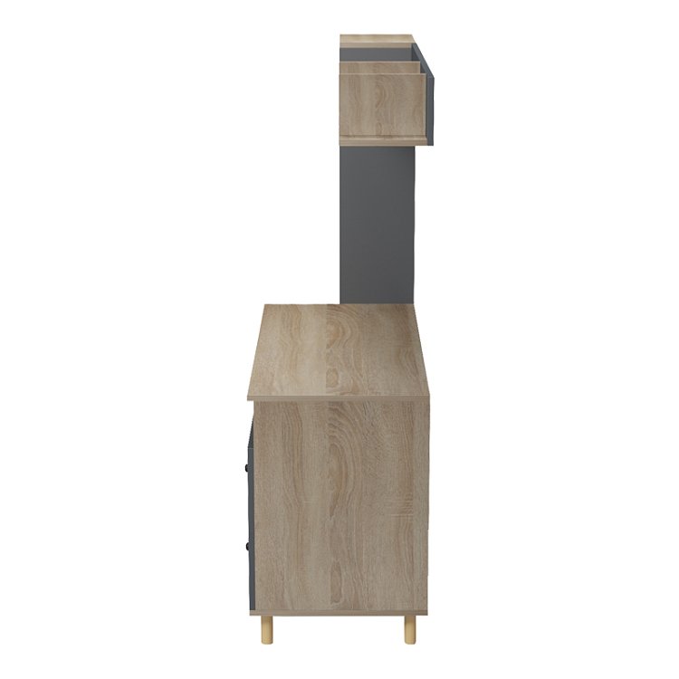Σύνθεση γραφείου Kontor pakoworld sonoma-ανθρακί 160x50x158,2εκ 230-000212