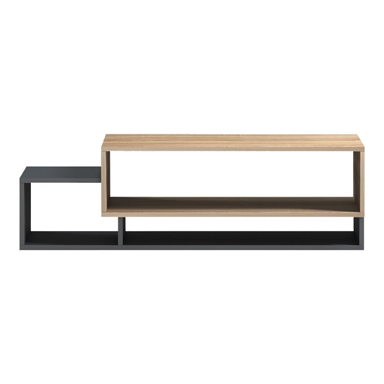 Τραπέζι σαλονιού Dekost pakoworld σε sonoma-ανθρακί 105x50x32εκ 230-000216