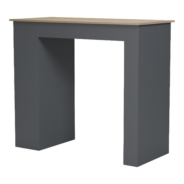 Τραπέζι μπαρ Riff pakoworld ανθρακί-επιφάνεια sonoma 120x55x105εκ 230-000264