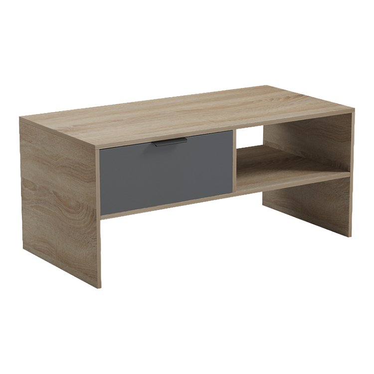 Τραπέζι σαλονιού Felina pakoworld sonoma-ανθρακί 100x50x45εκ 230-000267