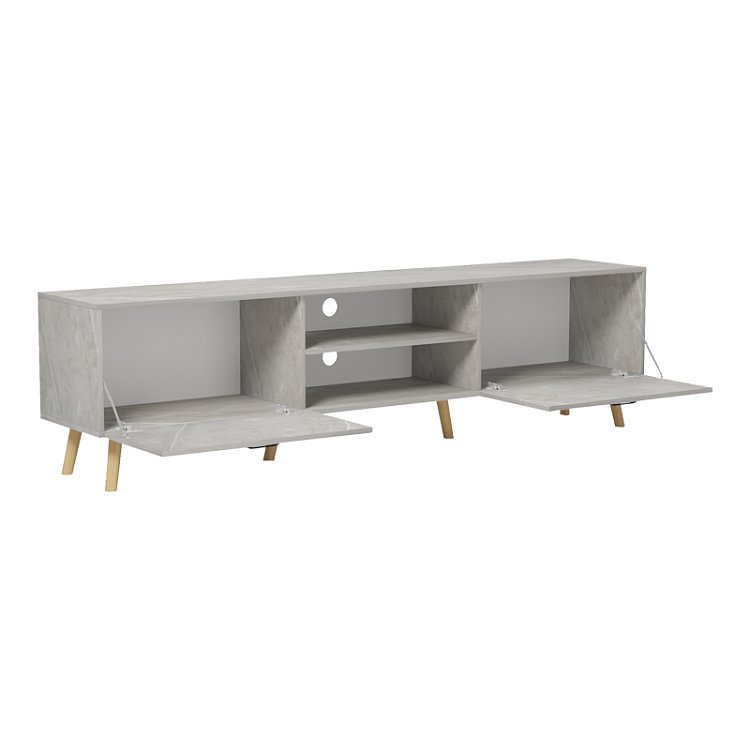 Έπιπλο τηλεόρασης Gorna pakoworld μπεζ εφέ μαρμάρου 180x35x48.6εκ 230-000268