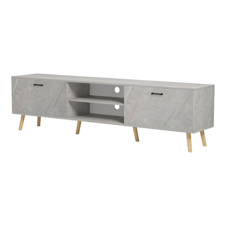 Έπιπλο τηλεόρασης Gorna pakoworld μπεζ εφέ μαρμάρου 180x35x48.6εκ 230-000268