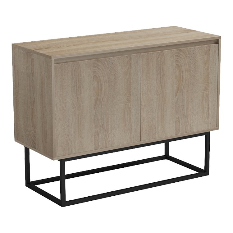 Μπουφές Dabia pakoworld sonoma-πόδι μαύρο μέταλλο 100x40x74εκ 230-000269