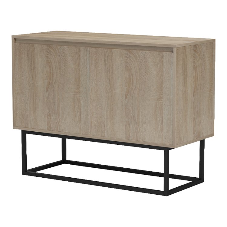Μπουφές Dabia pakoworld sonoma-πόδι μαύρο μέταλλο 100x40x74εκ 230-000269
