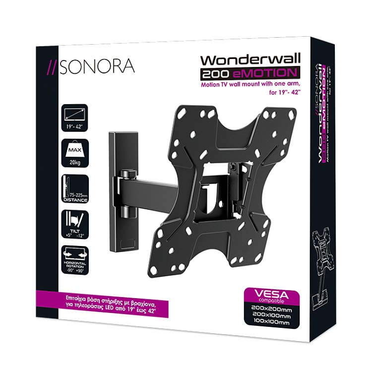 SONORA WONDERWALL 200 eMOTION Βάση Τοίχου 19"-42" 230-0052