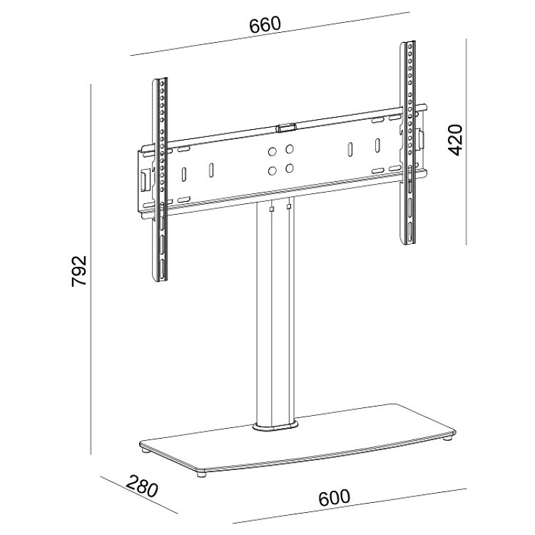 SONORA ELITESTAND 600 FIXED Επιτραπέζια Βάση 32"-65" 230-0077