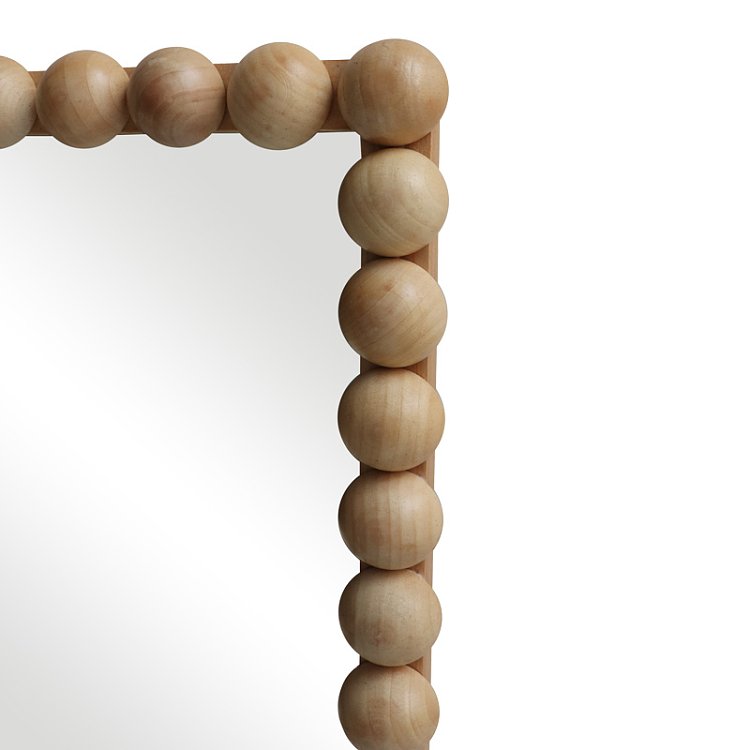 Καθρέπτης Ledalo pakoworld ξύλο σε φυσική απόχρωση 45x4.5x130εκ 233-000043