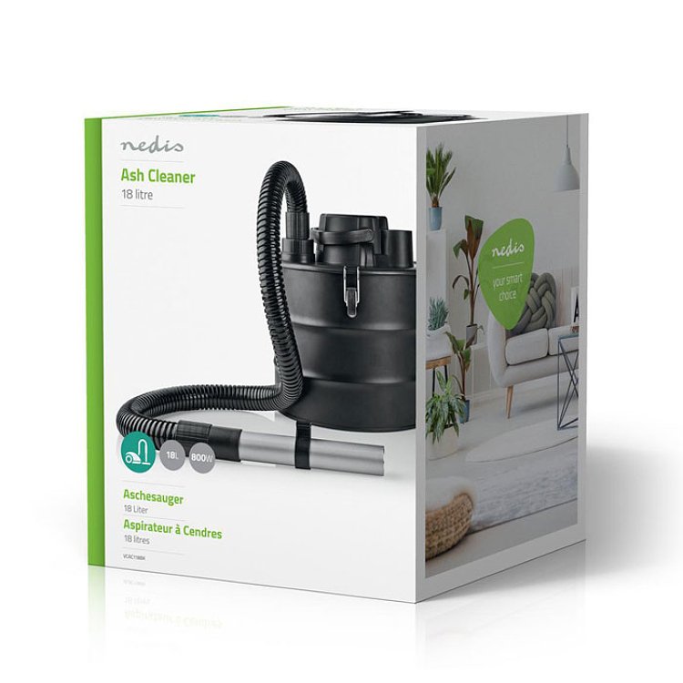 Nedis VCAC118BK 233-1349 Σκούπα Στάχτης Μαύρο 18L 800W