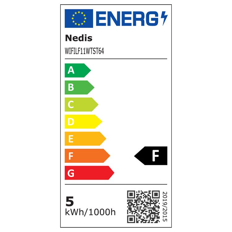 Nedis WIFILF11WTST64 Wi-Fi Έξυπνη Λάμπα LED ST64 Λευκό 233-1557