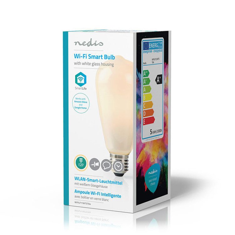 Nedis WIFILF11WTST64 Wi-Fi Έξυπνη Λάμπα LED ST64 Λευκό 233-1557