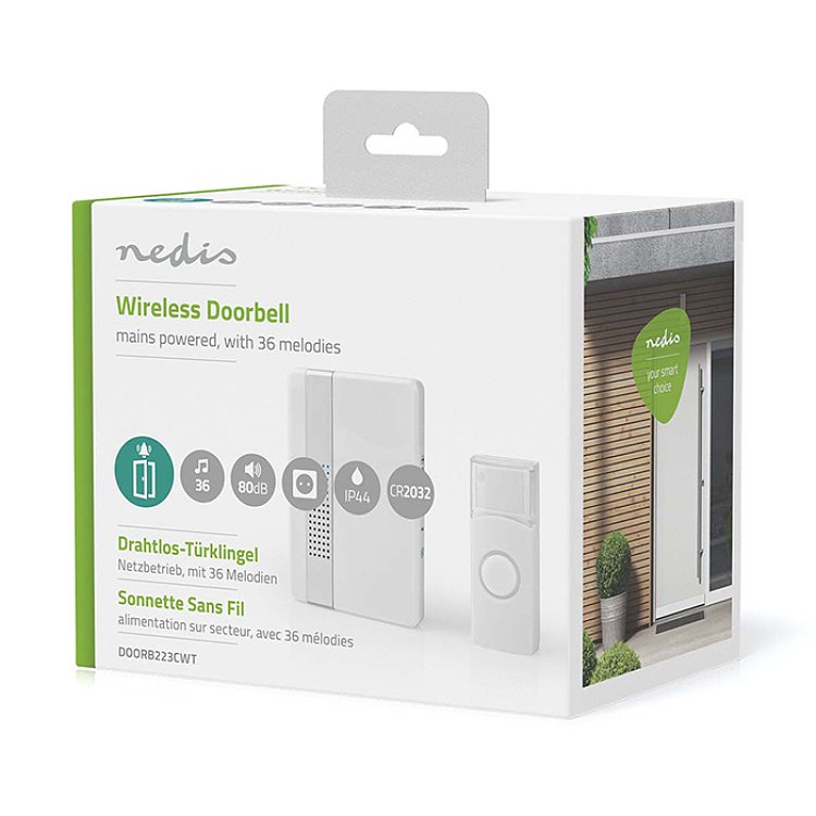 NEDIS DOORB223CWT Ασύρματο Κουδούνι 233-1836