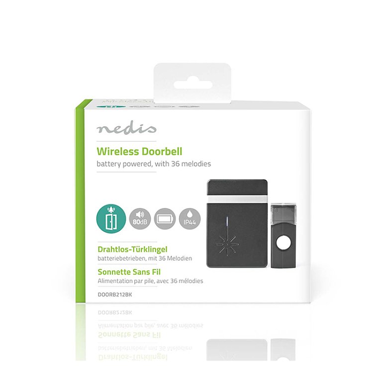 NEDIS DOORB212BK Ασύρματο Κουδούνι 233-1855