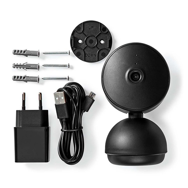 NEDIS WIFICI22CBK Κάμερα Εσωτερικού Χώρου Wi-Fi Smart IP Full HD 1080p Pan tilt 233-2497
