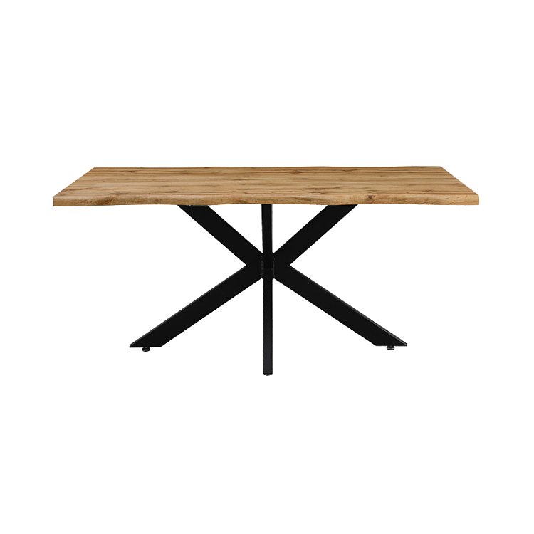 Tραπέζι Gilman pakoworld MDF sonoma-μαύρο 150x90x75εκ 235-000021