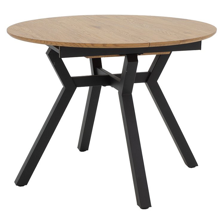 Tραπέζι Frances pakoworld επεκτεινόμενο MDF sonoma-μαύρο 100-140x100x75εκ 235-000023