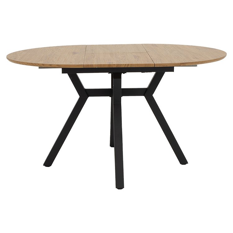 Tραπέζι Frances pakoworld επεκτεινόμενο MDF sonoma-μαύρο 100-140x100x75εκ 235-000023